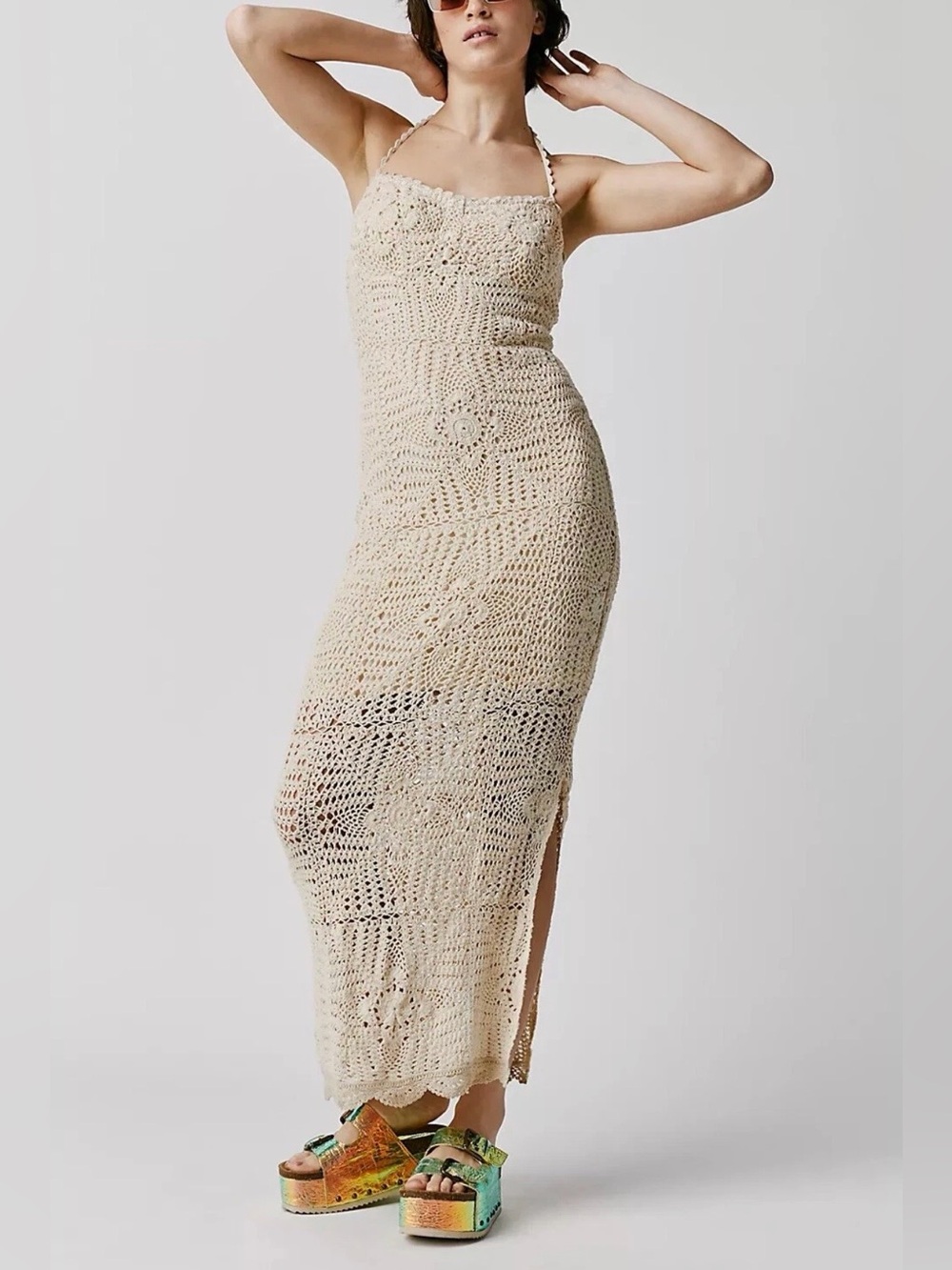 NWT Free People Dahlia Crochet Maxi Dress 
In Cream Size: S